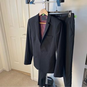ASOS Men’s Youth Suit Black Size 34 Jacket, 30 x 30 pants, Excellent condition